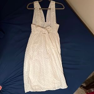 White summer dress with bow tie back